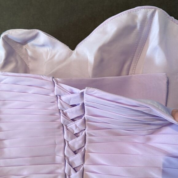 Women’s Short Purple Chiffon & Lace Prom Party Homecoming Dress Corset Size 18 - Picture 9 of 12